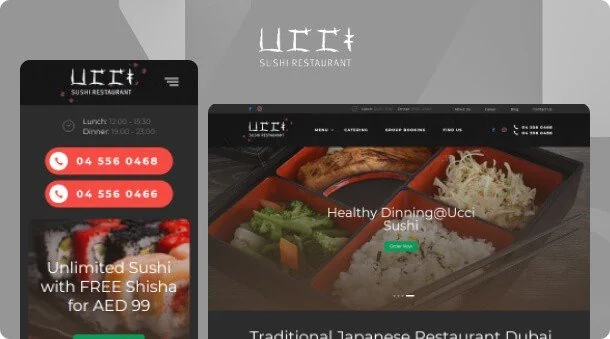 Web Design for UCCI Sushi Restaurant