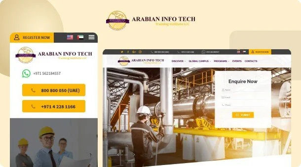Custom Web Design for Arabian Info Tech