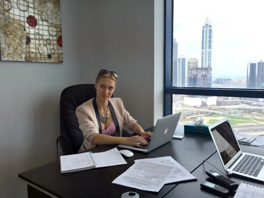 Our Dubai office main workspace