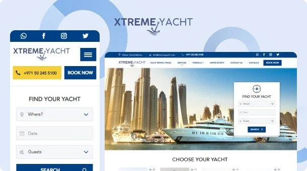 New Website and SEO Services for Xtreme Yacht
