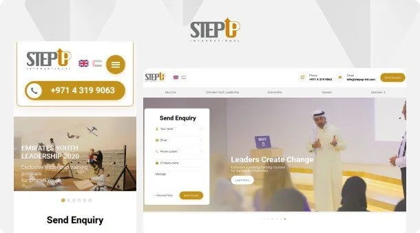 New Website and SEO Services for Step Up International